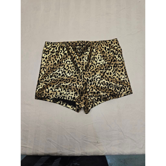 Charlotte Russe Pants - Women's Charlotte Russe Gold Black Leopard Print Shorts S